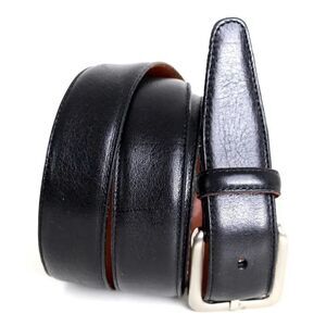 Men's Wearhouse BLACK GENUINE LEATHER 1 1/8"Wd CASUAL DRESS MEN'S BELT 40 (G79